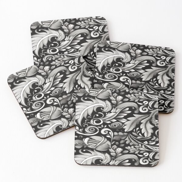 Item preview, Monochrome Magic: Black and White Swirling Geometric Pattern Collection Three designed and sold by delohill.