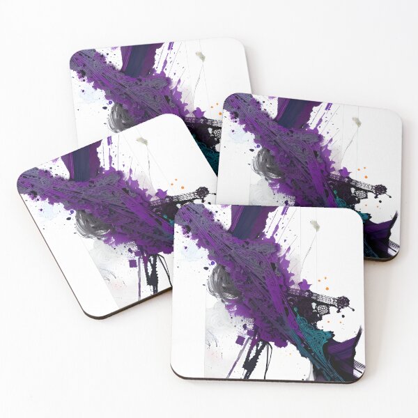 Item preview, purple and teal abstract 1 designed and sold by Apple-and-Tree.