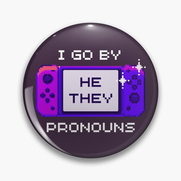 Item preview, He/They Pronouns | LGBTQ Switch Game | He They Pronoun designed and sold by Furia LGBTQ+ Accessories.