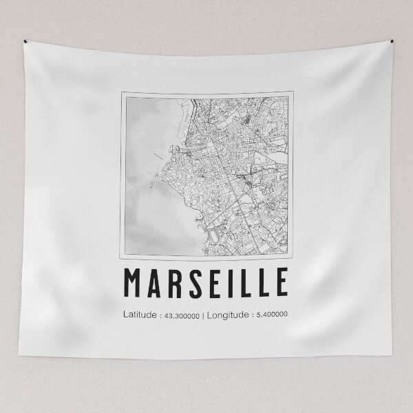Item preview, Marseille City Map Art  designed and sold by Astarteea.