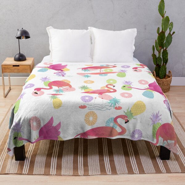Item preview, Summer patterns with flamingos and pineapples designed and sold by CustomHive.