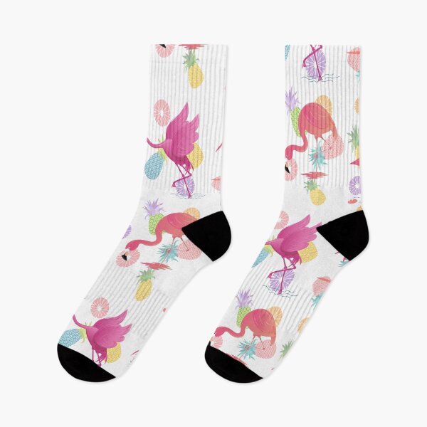Item preview, Summer patterns with flamingos and pineapples designed and sold by CustomHive.