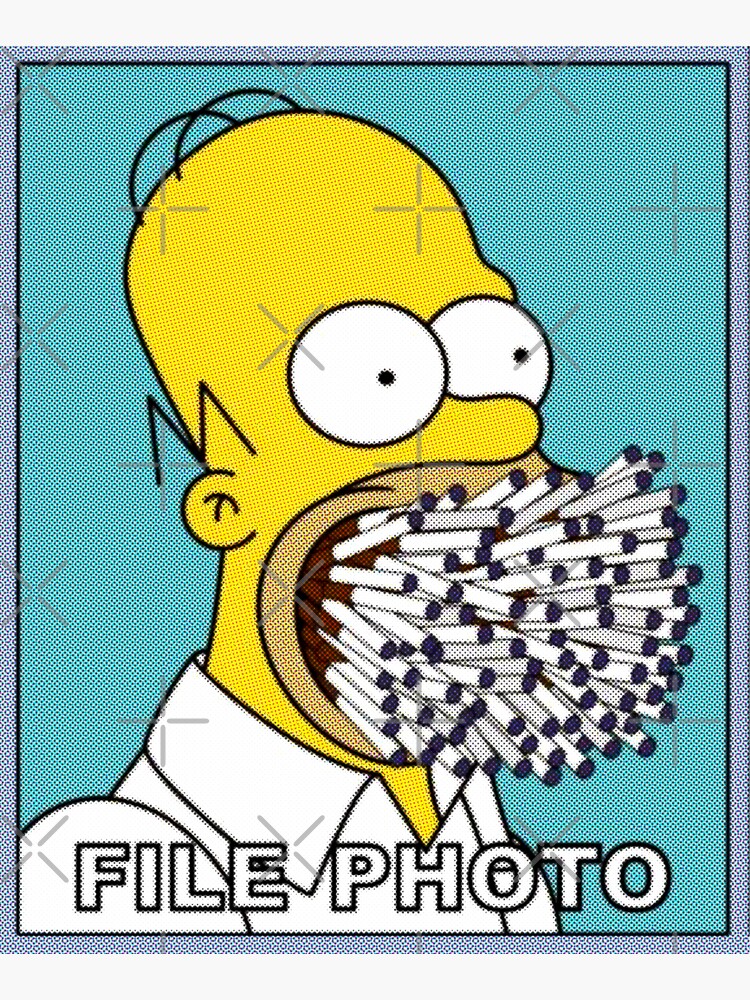 Thumbnail 3 of 3, Sticker, File Photo | SIMPSONS INSPIRED | Wall Art Home Decor | HECKINFAROUT designed and sold by heckinfarout.
