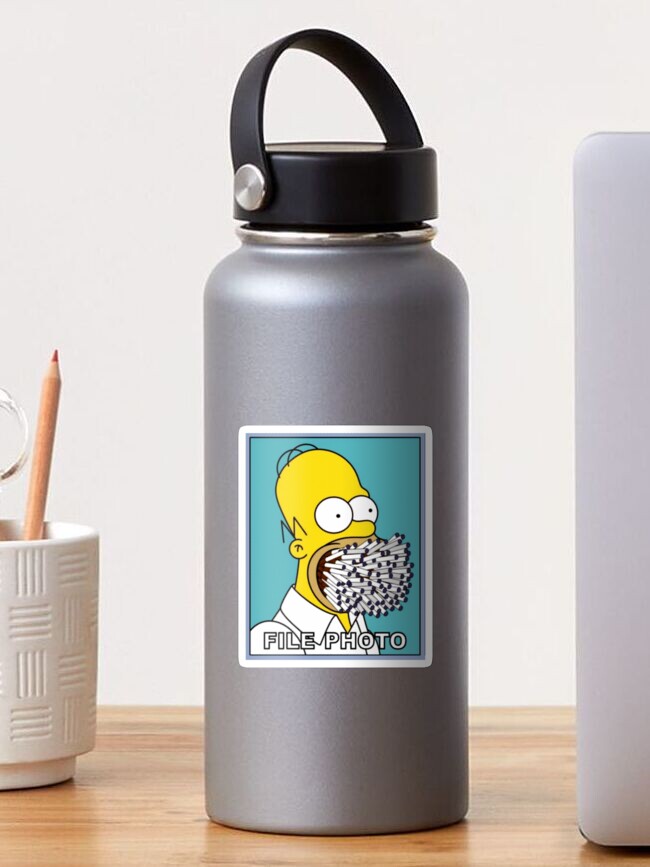 Thumbnail 1 of 3, Sticker, File Photo | SIMPSONS INSPIRED | Wall Art Home Decor | HECKINFAROUT designed and sold by heckinfarout.