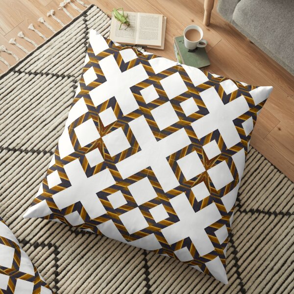 Ornament, decor, tracery, garniture, pattern, design, weave Floor Pillow