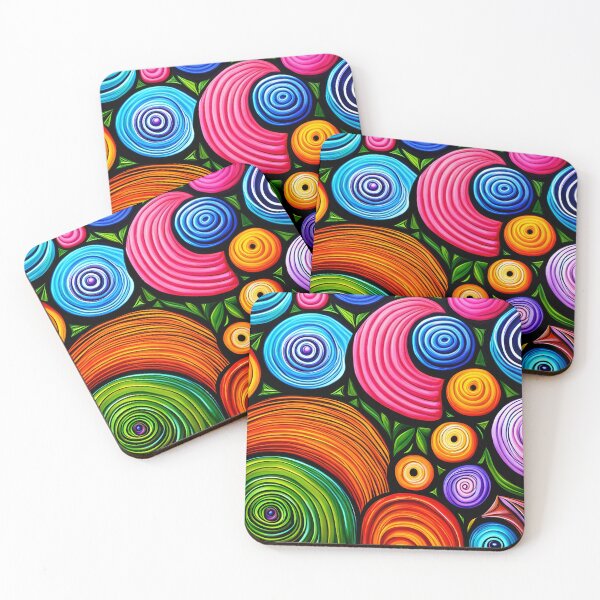 Item preview, Multiple circle background with quilled paper effect designed and sold by hadleysheart.