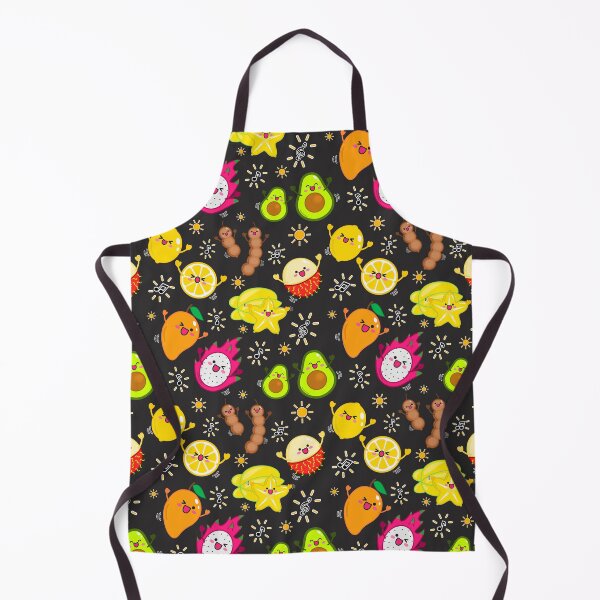 Item preview, Excited happy tropical fruits (Dark BG) designed and sold by mixMixtli.