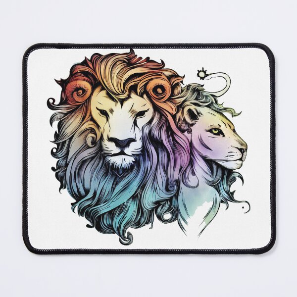 Item preview, lion man and women designed and sold by luckymando.