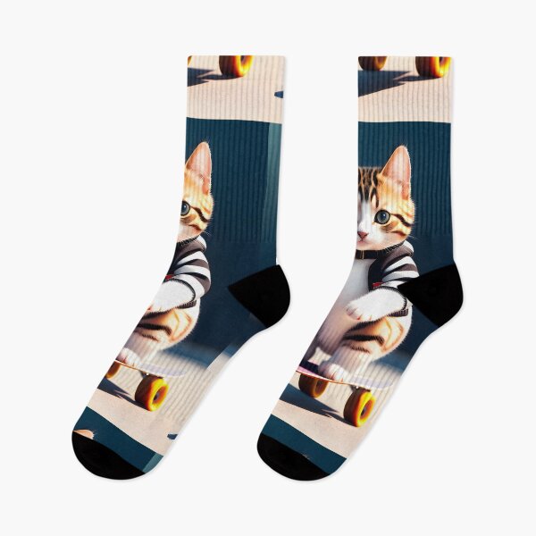 Item preview, Cat skateboarding  - Arte digital moderno designed and sold by Ai-michiart.