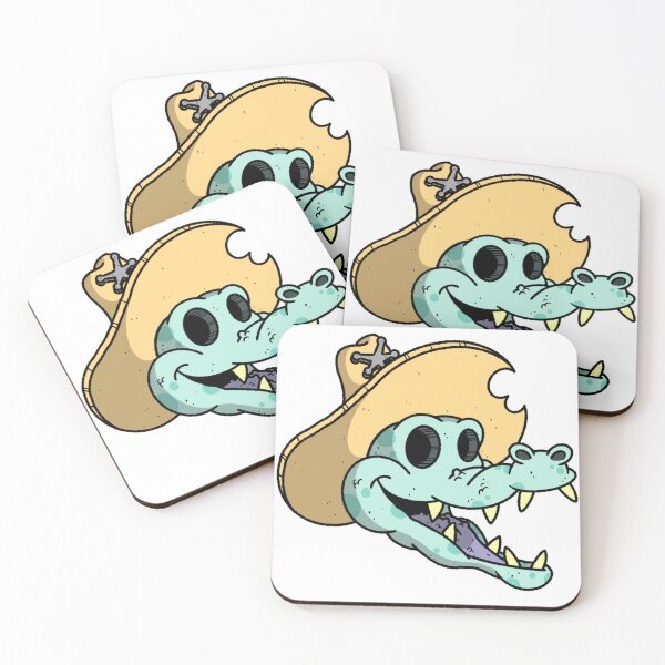 Item preview, Cartoon Cowboy Alligator Art Design designed and sold by BambinosDeli.