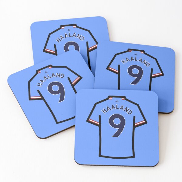 Item preview, Haaland #9 MC Sky Blues Football Jersey designed and sold by Millustgfx.