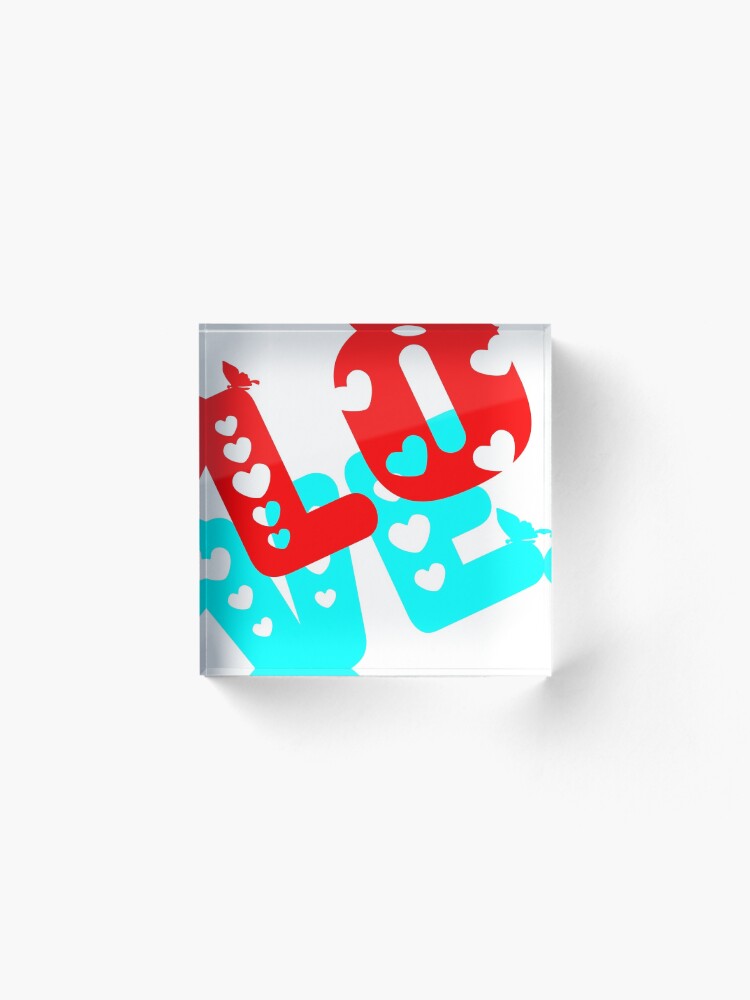 Alternate view of Love Acrylic Block