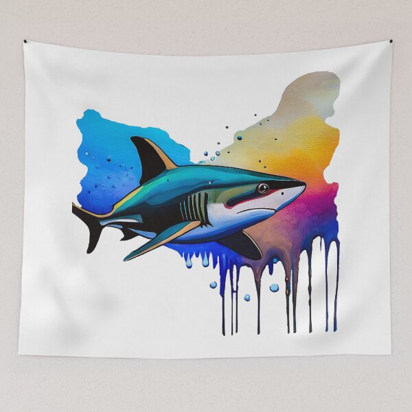 Item preview, Watercolor Bull Shark designed and sold by OutOfTheBoxArt1.