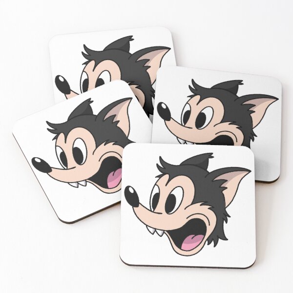 Item preview, Cartoon Black Wolf Art Design designed and sold by BambinosDeli.