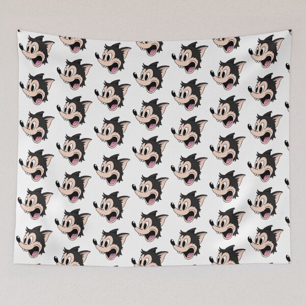 Item preview, Cartoon Black Wolf Art Design designed and sold by BambinosDeli.