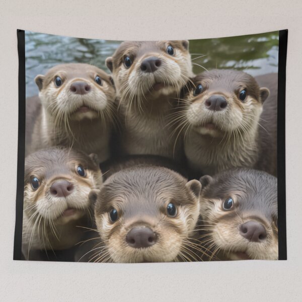 Item preview, Family of Baby Otters designed and sold by luvablelifeform.