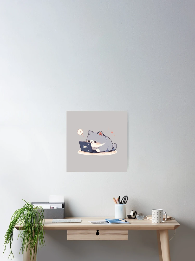 Thumbnail 2 of 3, Poster, Coding Cat designed and sold by Snowcloudshop.
