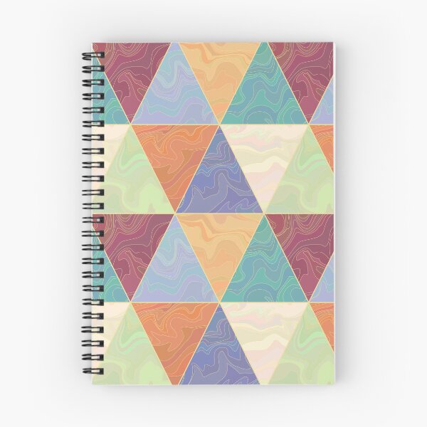 Item preview, Patrón de mármol triangular geométrico abstracto de color naranja, morado, violeta, beige y verde designed and sold by Osting.
