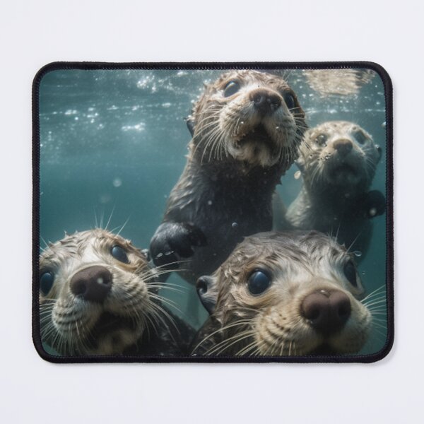 Item preview, Baby Otters Swimming designed and sold by luvablelifeform.