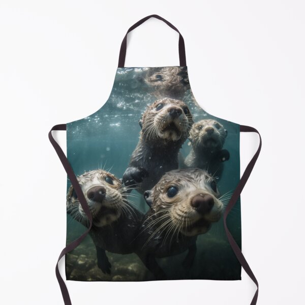 Item preview, Baby Otters Swimming designed and sold by luvablelifeform.