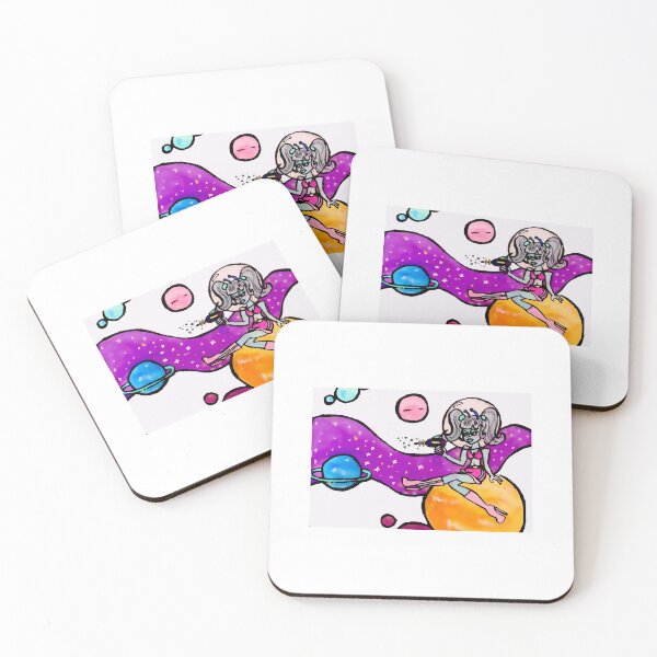 Item preview, Space Girl in Galaxy designed and sold by DollyCShop.