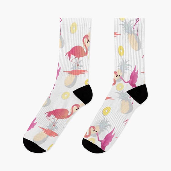 Item preview, Summer patterns with flamingos and pineapples designed and sold by CustomHive.