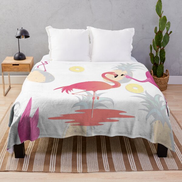 Item preview, Summer patterns with flamingos and pineapples designed and sold by CustomHive.