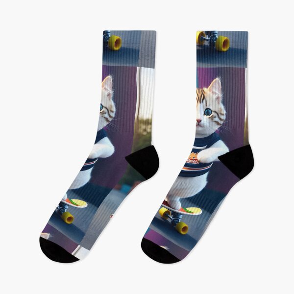 Item preview, Cat skateboarding  - Arte digital moderno designed and sold by Ai-michiart.