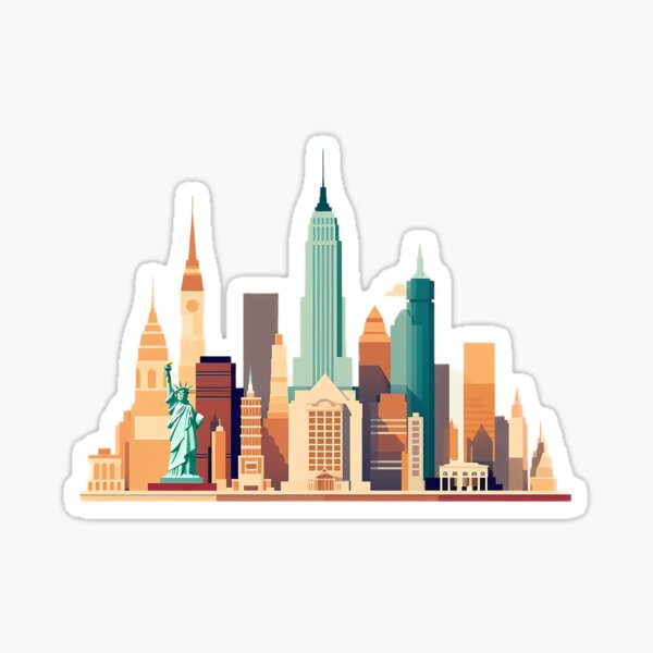 Artikel-Vorschau von New Yorker Skyline, Wes Anderson, designt und verkauft von Skyline-Design5.
