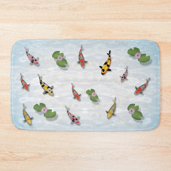 Item preview, Koi Fish Zen Pond with water background designed and sold by RichDesignPro.