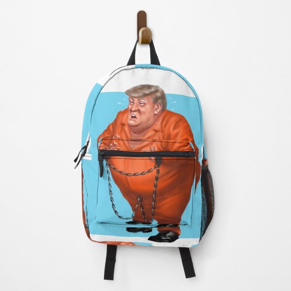 Item preview, Trump in Chains and Orange Prison Jumpsuit Funny Design designed and sold by badjoojoo.