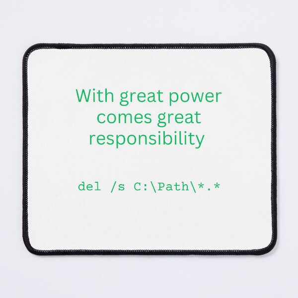 Item preview, With great power comes great responsibility, great for mouse mat present / gift designed and sold by teaEarl-GreyHot.