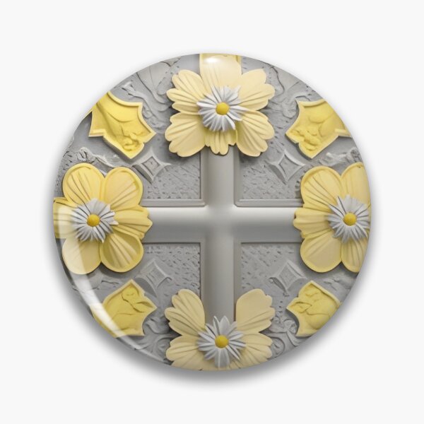 Item preview, Yellow Flowers With Silver Adornments, Industrial Filigree designed and sold by MiracleROLArt.