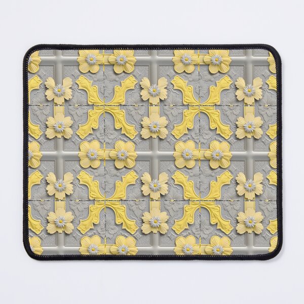 Item preview, Yellow Flowers With Silver Adornments, Industrial Filigree designed and sold by MiracleROLArt.