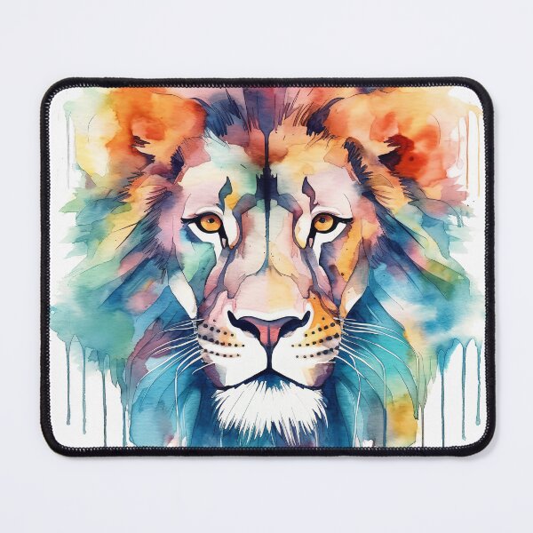 Item preview, Rainbow Watercolor Lion  designed and sold by CraftingImpulse.