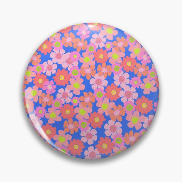 Item preview, Warm Flower Power on Blue designed and sold by springstdesign.