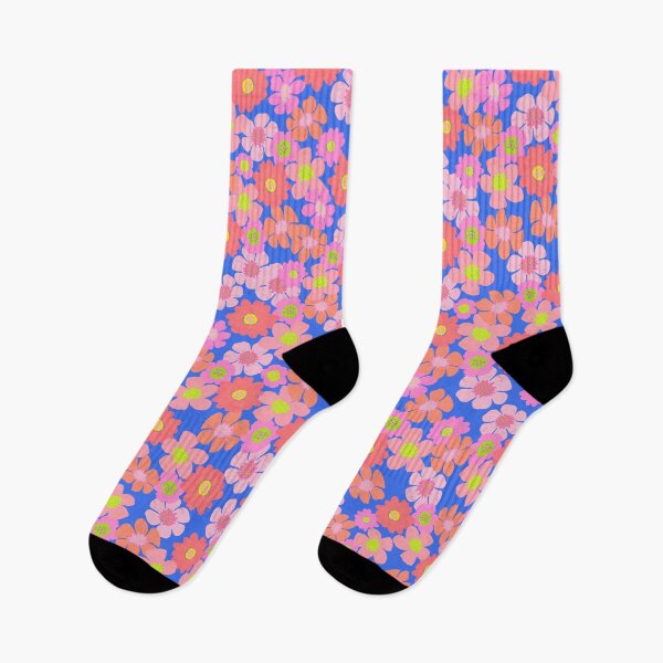 Item preview, Warm Flower Power on Blue designed and sold by springstdesign.