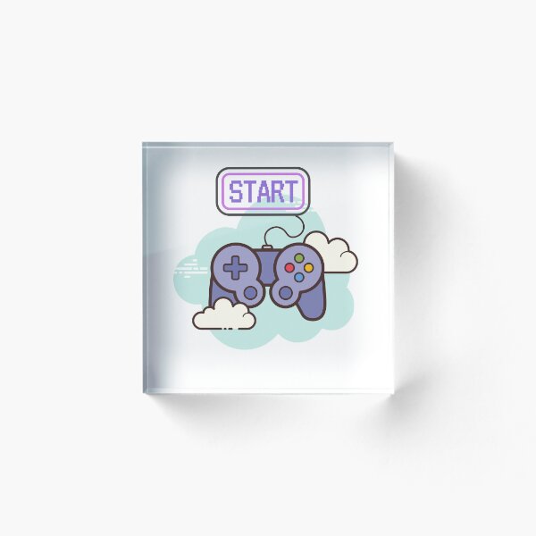 Item preview, Press Start To Play With Controller T-shirt and Sticker design  designed and sold by EyeCandyCorner.