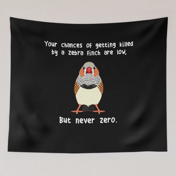 Item preview, Zebra Finch Never Zero designed and sold by Clara Hollins.