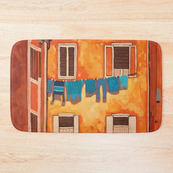 Item preview, Drying clothes oil painting designed and sold by Yue Zeng Art Studio.