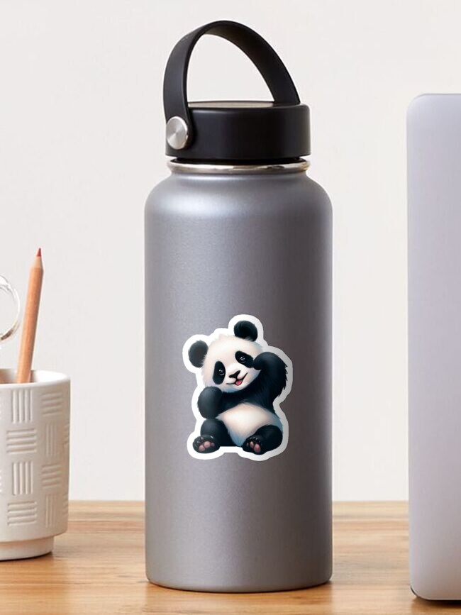 Thumbnail 1 of 3, Sticker, Cute Panda designed and sold by TeeMugs3.