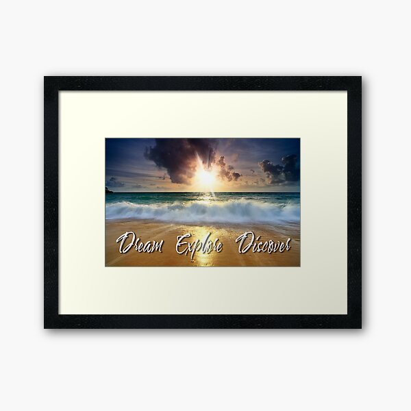 Dream Explore Discover - Give Back to Nature Framed Art Print