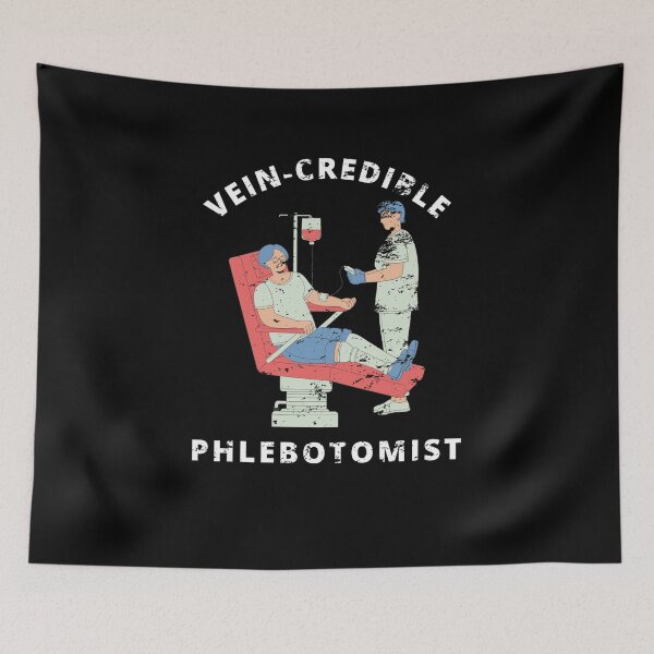 Item preview, Funny phlebotomist pun vein-credible professional Retro Vintage designed and sold by Jeangel97.