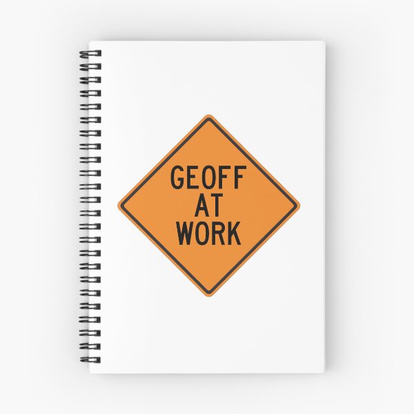 Item preview, Geoff at Work Funny Personalized Warning Sign designed and sold by Wurmbone.