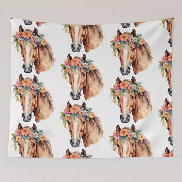 Item preview, Watercolor Flower Crown Horse designed and sold by CraftingImpulse.