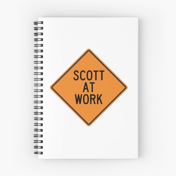 Artikelvorschau, Scott at Work Lustiges personalisiertes Warnschild entworfen und verkauft von Wurmbone.