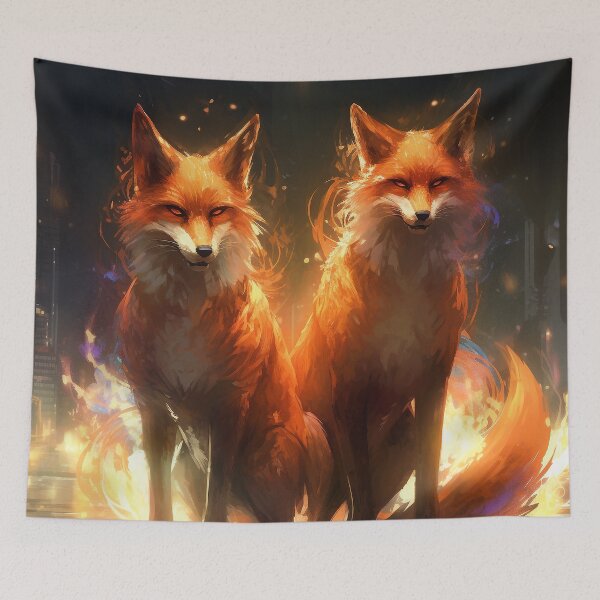 Item preview, Cute Fox Duo  designed and sold by WarmBreeze1.