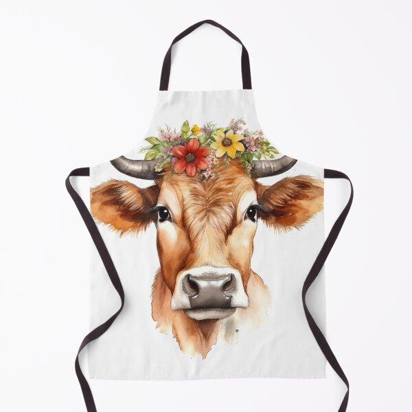 Item preview, Watercolor Flower Crown Cow designed and sold by CraftingImpulse.