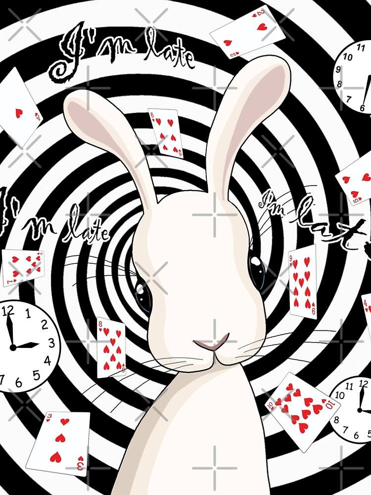 Thumbnail 4 of 4, A-Line Dress, White rabbit in Wonderland designed and sold by ValentinaHramov.