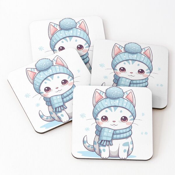 Item preview, White cat with snow designed and sold by Jabuticabaeyes.